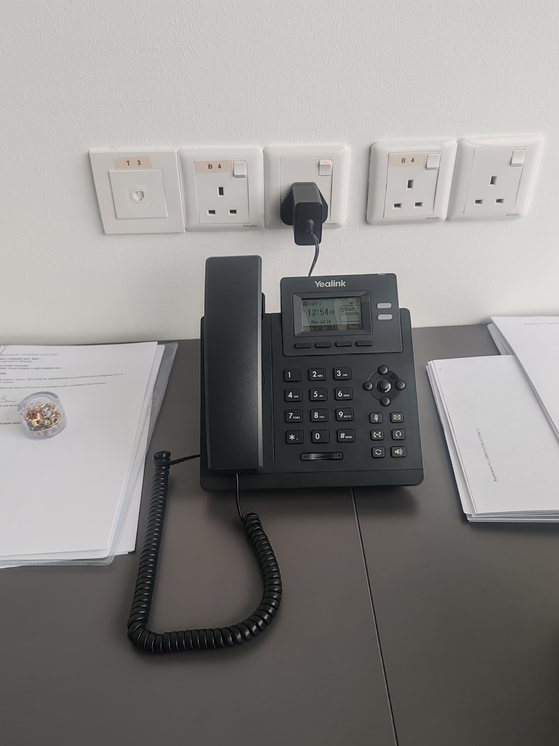 Cloud PBX customer setup with office IP phones